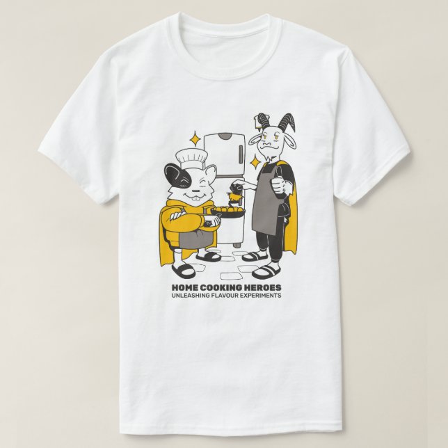 Hem Cooking Heroes Unleching Flavor Experiments T Shirt (Design framsida)
