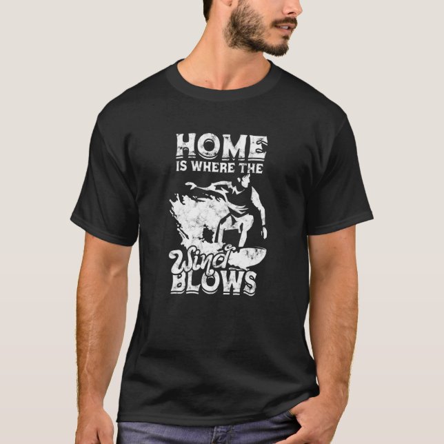 Hem där Vinden blåser Surfan T Shirt (Framsida)