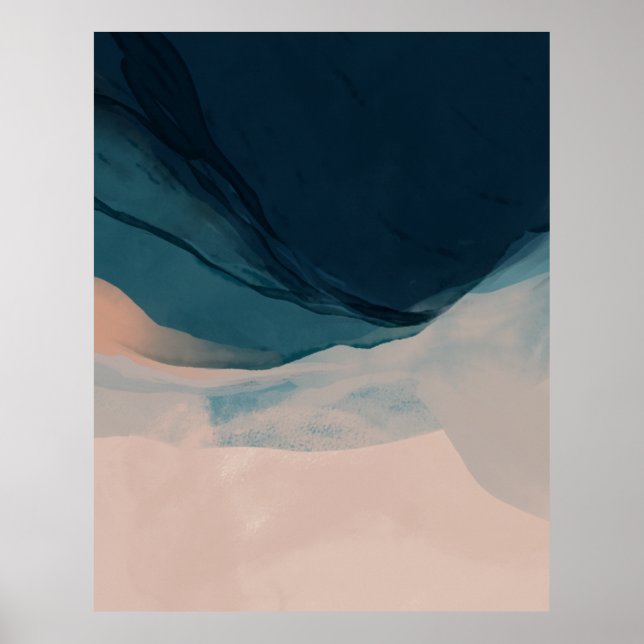 Hem-dekan för blad- och havsvattenfärgssegment poster (Framsidan)