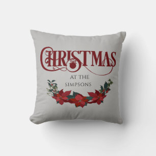 Hem-dekan för julfamiljen Helgdag Kudde