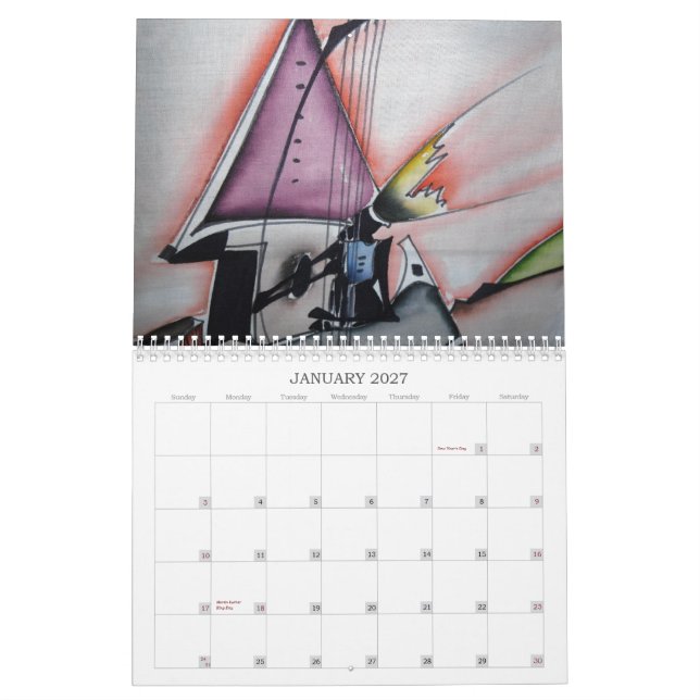 Hem- dekorkalender 1 för afrikan kalender (Jan 2027)