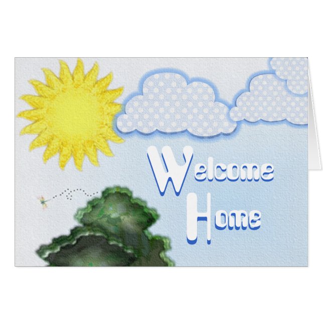 Hem- Digital för välkomnande konst Hälsningskort (Framsidan Horizontal)