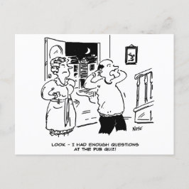 Hem efter Pub Quiz-vykortet Vykort