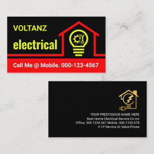 Hem Elektrisk Glödlampa Krets Belysning Visitkort
