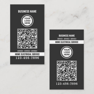 Hem elektrisk service QR-kod Logo anpassat arbete Visitkort