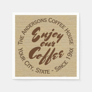 Hem eller affärscoffee shop pappersservett
