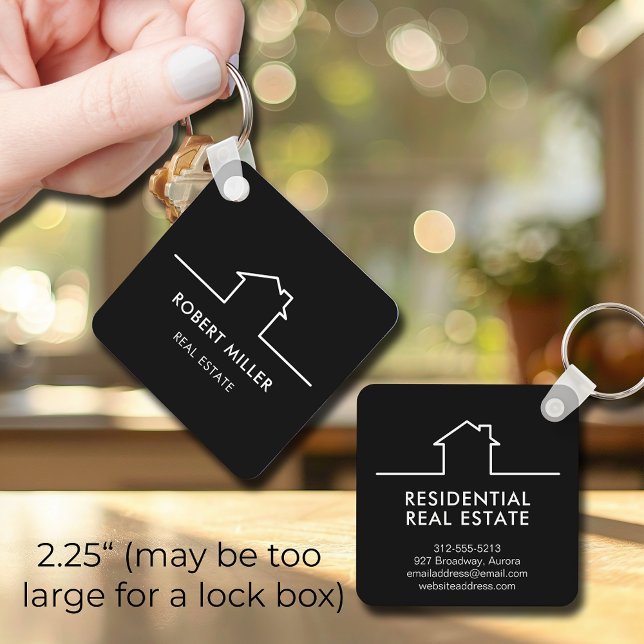 Hem Fastigheter Mäklare Kampanj Nyckelring (2.25" Home Real Estate Realtor Promotional Keychain (may be too large for a lock box))