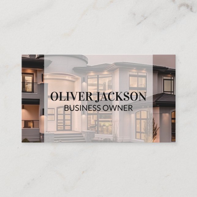 Hem Fastighetsbakgrund Visitkort (Framsida)