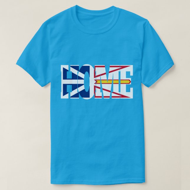 Hem- flagga på den mörka skjortan (Newfoundland) T-shirt (Design framsida)
