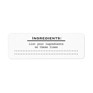 Hem Food Kitchen Ingredients List Label v2 Returadress Etikett