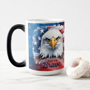 Hem för de modiga - Amerikanska örnen Magisk Mugg