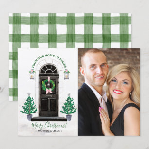 Hem för helgdagar Julkort med foto Inbjudningar