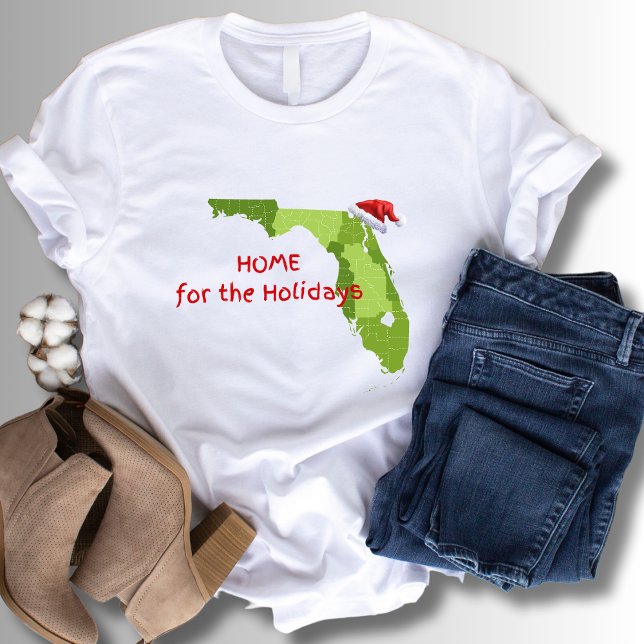 Hem för Helgdagarna Florida Vinterjul T Shirt (Skapare uppladdad)