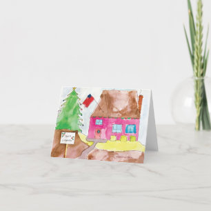 Hem för Helgdagarna - KidsArt för CHOC Tack Kort