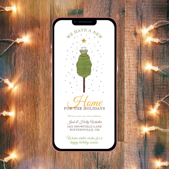 Hem för Helgdagarna Nytt adress Meddelande (Skapare uppladdad)