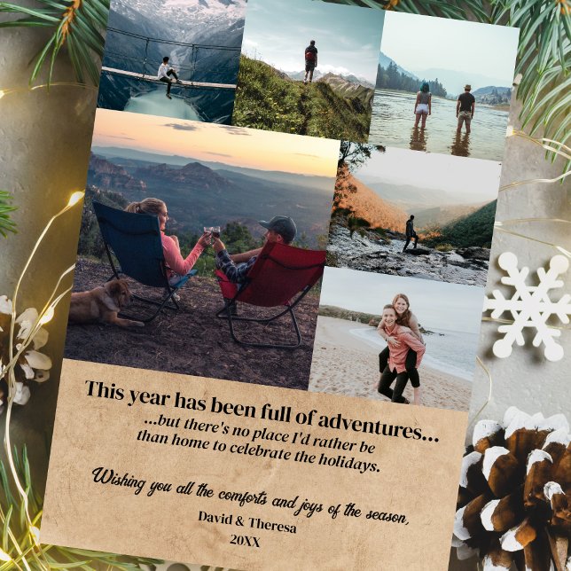 Hem för Helgdagarna Photo Collage jul Julkort (Skapare uppladdad)