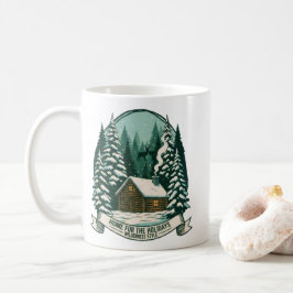 Hem för Helgdagarna Wilderness Cabin Art Kaffemugg