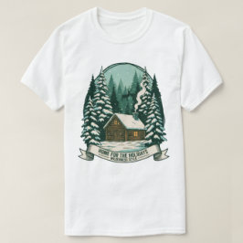 Hem för Helgdagarna Wilderness Cabin Art T Shirt