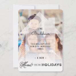 Hem för Helgdagarnas Flytta annons-kort Julkort