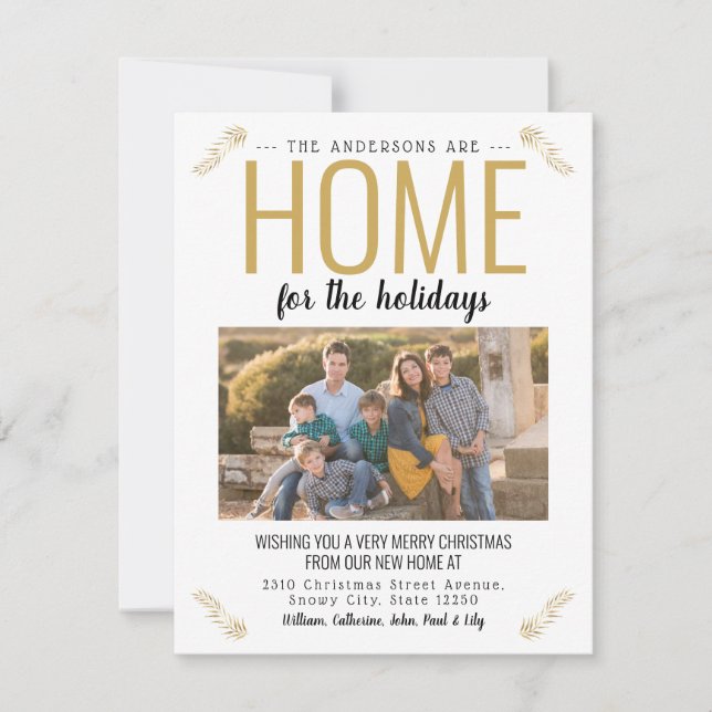 Hem för Helgdagarnas Guld-julfoto-Flytta Meddelande (Framsida)