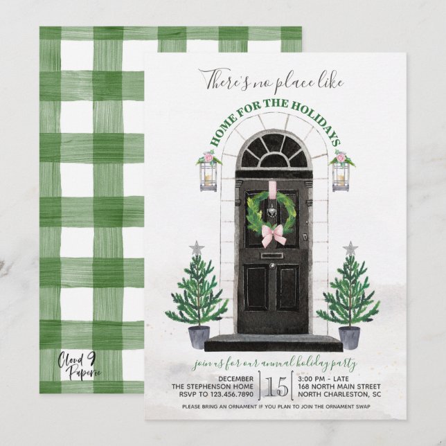 Hem för Helgdagarnas inbjudan till julfest (Fram/baksida)