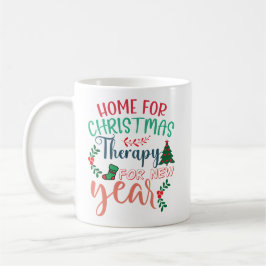 Hem för julterapi nytt år kaffemugg