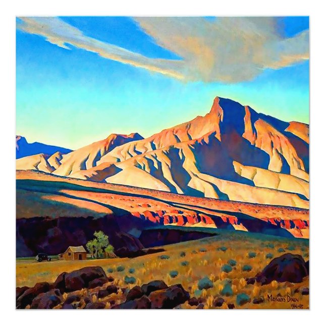”Hem för ökensatten” av Maynard Dixon Fototryck (Framsidan)