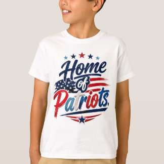 Hem för patrioter. Patriotisk amerikansk stolthets T Shirt