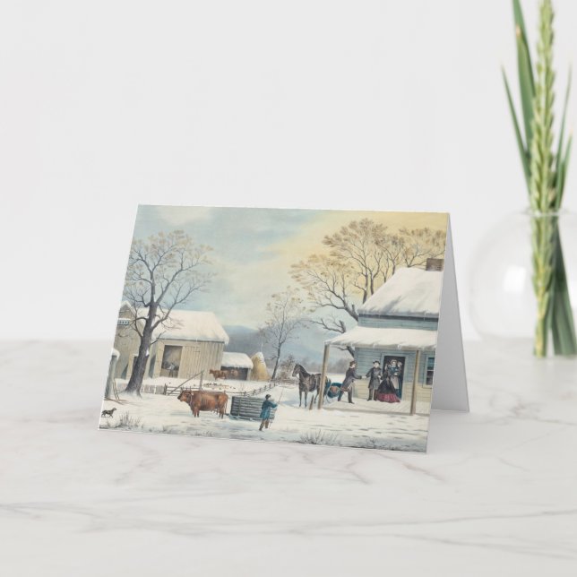 "Hem för Thanksgiving" Helgkort (Framsida)