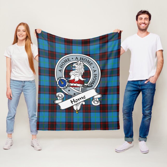 Hem Forntida Märke Tartan Rutig Fleecefilt (På plats)