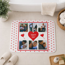 Hem Foto Personlig Collage Familj Alla hjärtans da Badrumsmatta
