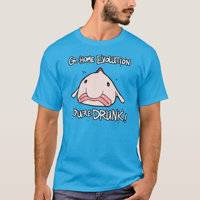 Hem, går evolution.  Du drunk.s T Shirt (Framsida)