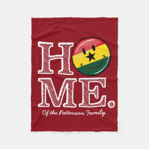 Hem Ghana Smiling Flagga Houseuppvärmning Fleecefilt