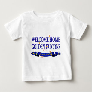 Hem- guld- falkar för välkomnande t-shirt