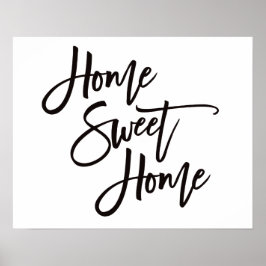 Hem Hem Elegant Svart Skrift Poster