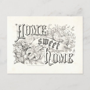 Hem Hem Hem Vintage Currier & Ives Litografi Vykort