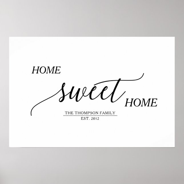 Hem Hemma Familjenamn Poster (Framsidan)