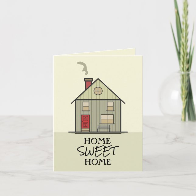 Hem Hemma Hus Citat Kort (Framsida)