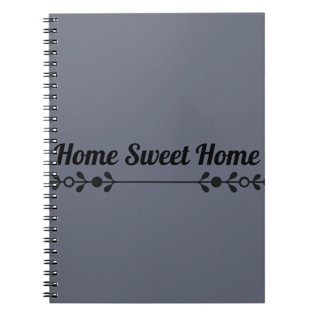Hem Hemma Minimal Typografi Anteckningsbok (Framsidan)