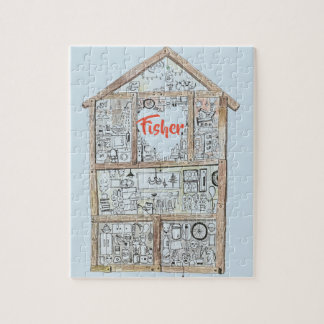 Hem- hjärtapussel för personlig pussel