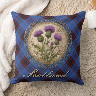 Hem/Hume Tartan och skotsk tistel Kudde