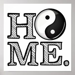 Hem i Harmony Yin Yang Symbol Poster