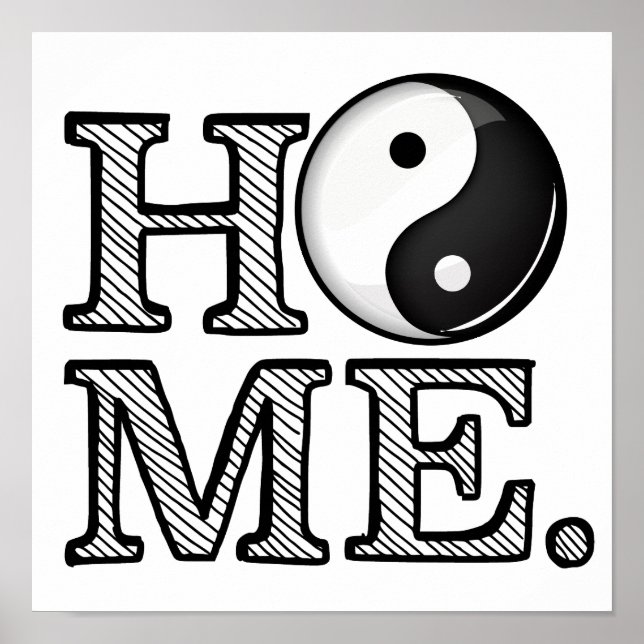 Hem i Harmony Yin Yang Symbol Poster (Framsidan)