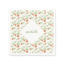 Hem i keramiska pots Watercolor Mönster