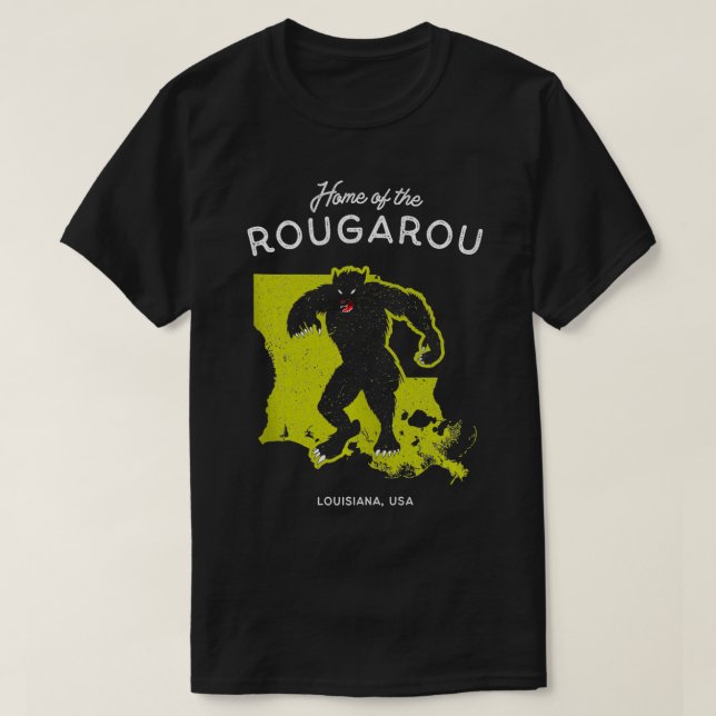 Hem i Rougarou USA Cryptid T Shirt (Design framsida)