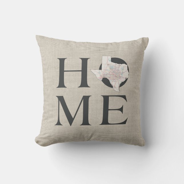 HEM i Texas - Monogram Kudde (Framsida)