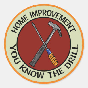 Hem Improvement Sticker Runt Klistermärke