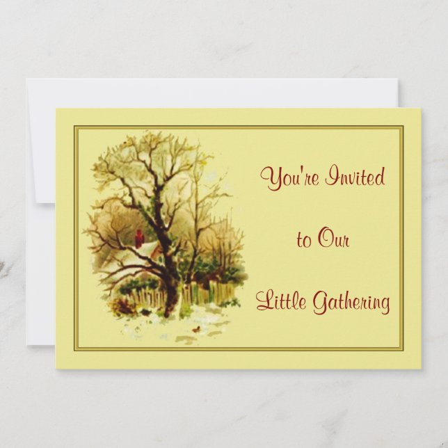 Hem-inbjudningar till jul inbjudningar (Framsida)