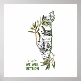 Hem innanför Karta, inhysta av Olive Grenar Poster