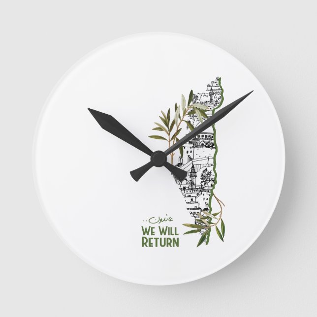 Hem innanför Karta, inhysta av Olive Grenar Rund Klocka (Framsida)